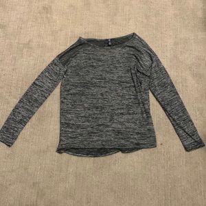 Small Heathered Gray & Black Lightweight GAP Sweater